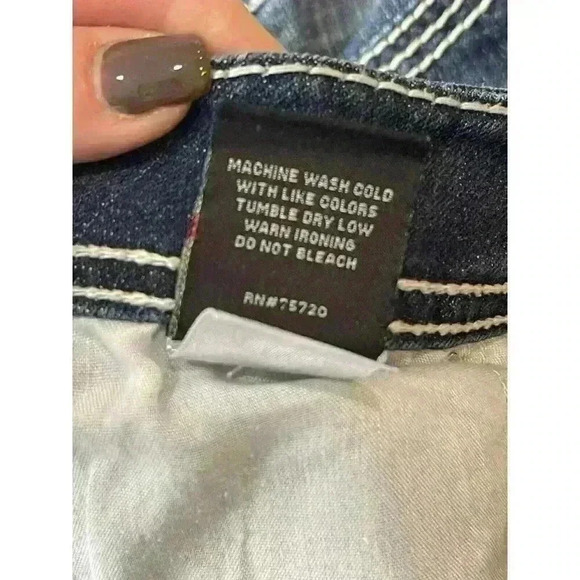 BKE Harper Stretch Jeans Dark Wash Mid Rise Western Women's 31 ankle - Picture 5 of 6